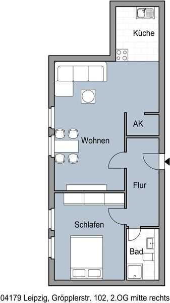 2 Zimmer Wohnung in Leipzig Neulindenau- frei ab sofort, 4179 Leipzig (Altlindenau Leutzsch Neulindenau Schönau)