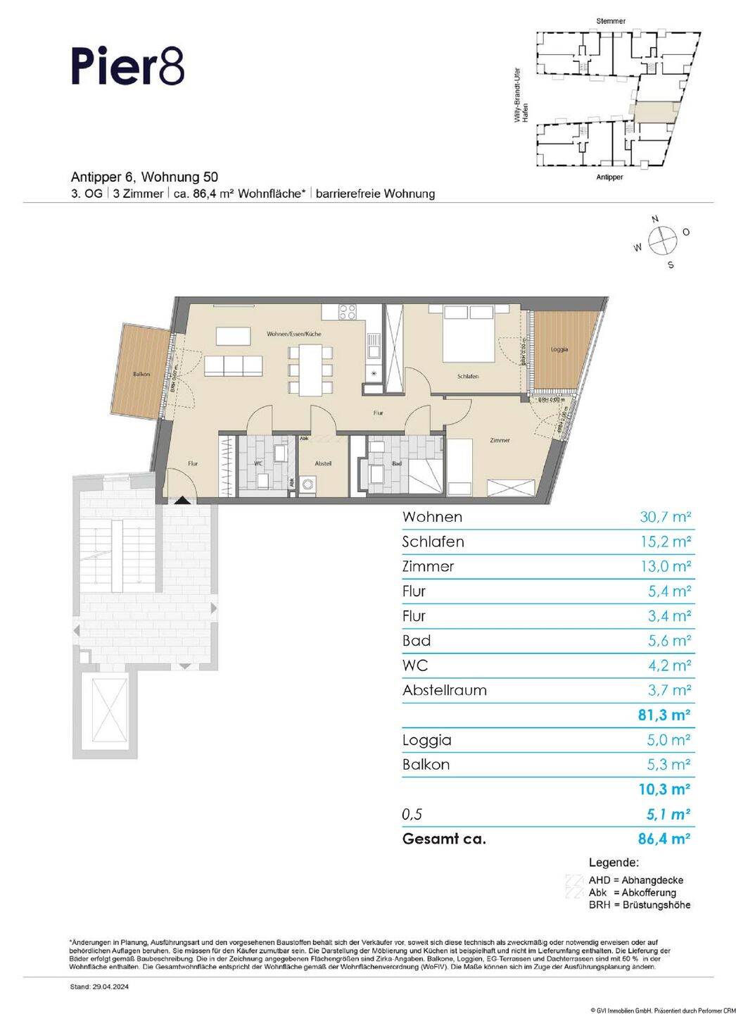 3-Zimmer-Neubauwohnung an der Kieler Hörn, 24143 Kiel (Gaarden-Ost Gaarden-Süd)