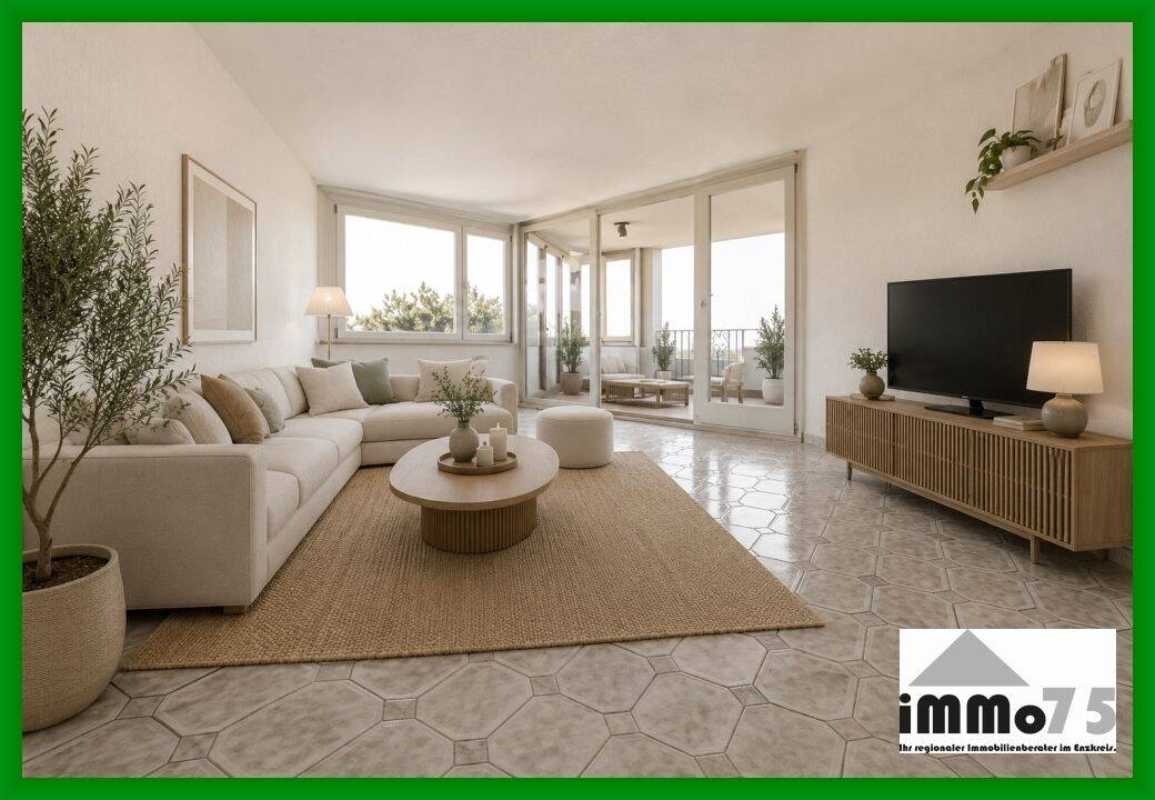 helle und freundliche 4,5 Zimmer Eigentumswohnung mit tollem Ausblick und Schnitt. Sofort frei!, 75239 Eisingen