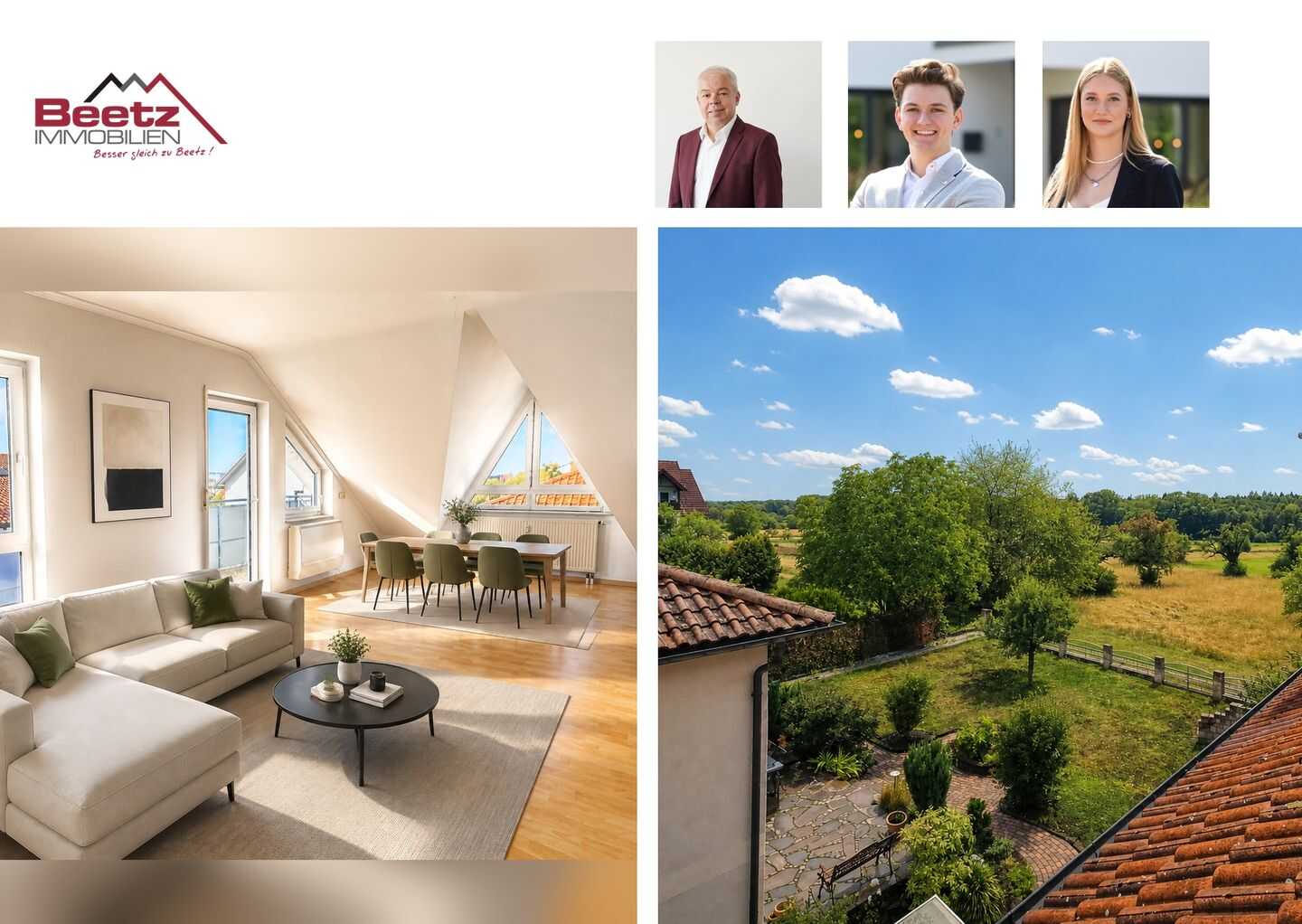 Zuhause über den Dächern Östringen´s mit Blick ins Grüne – 3-Zi.-Wohnung, 2 Balkone & Terrasse, 76684 Östringen