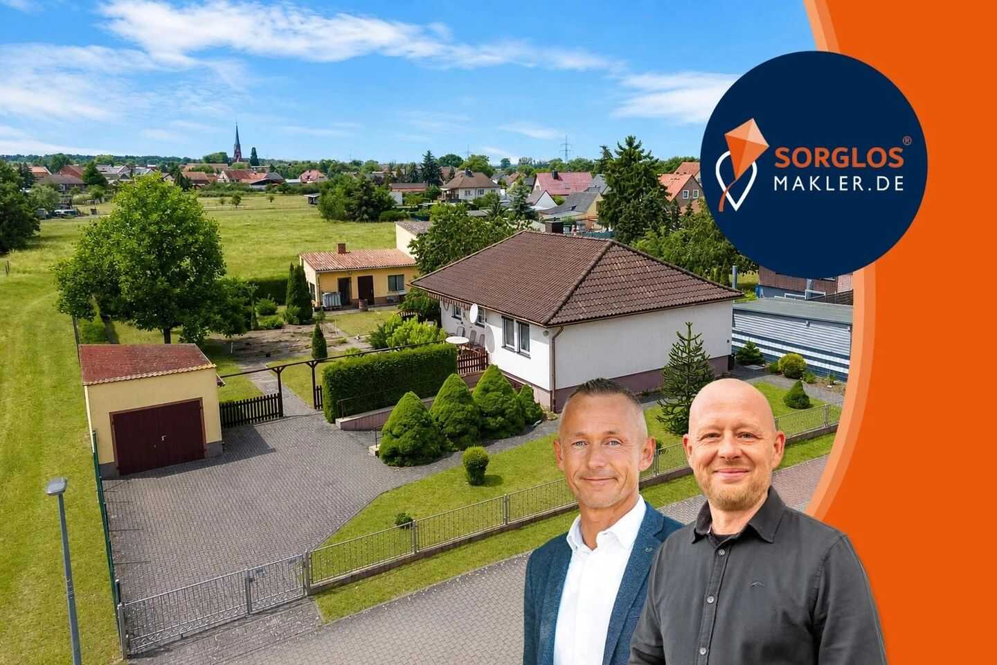 Ruhig gelegener Bungalow mit Vollkeller, Tiefgarage und großem Grundstück, 39288 Burg