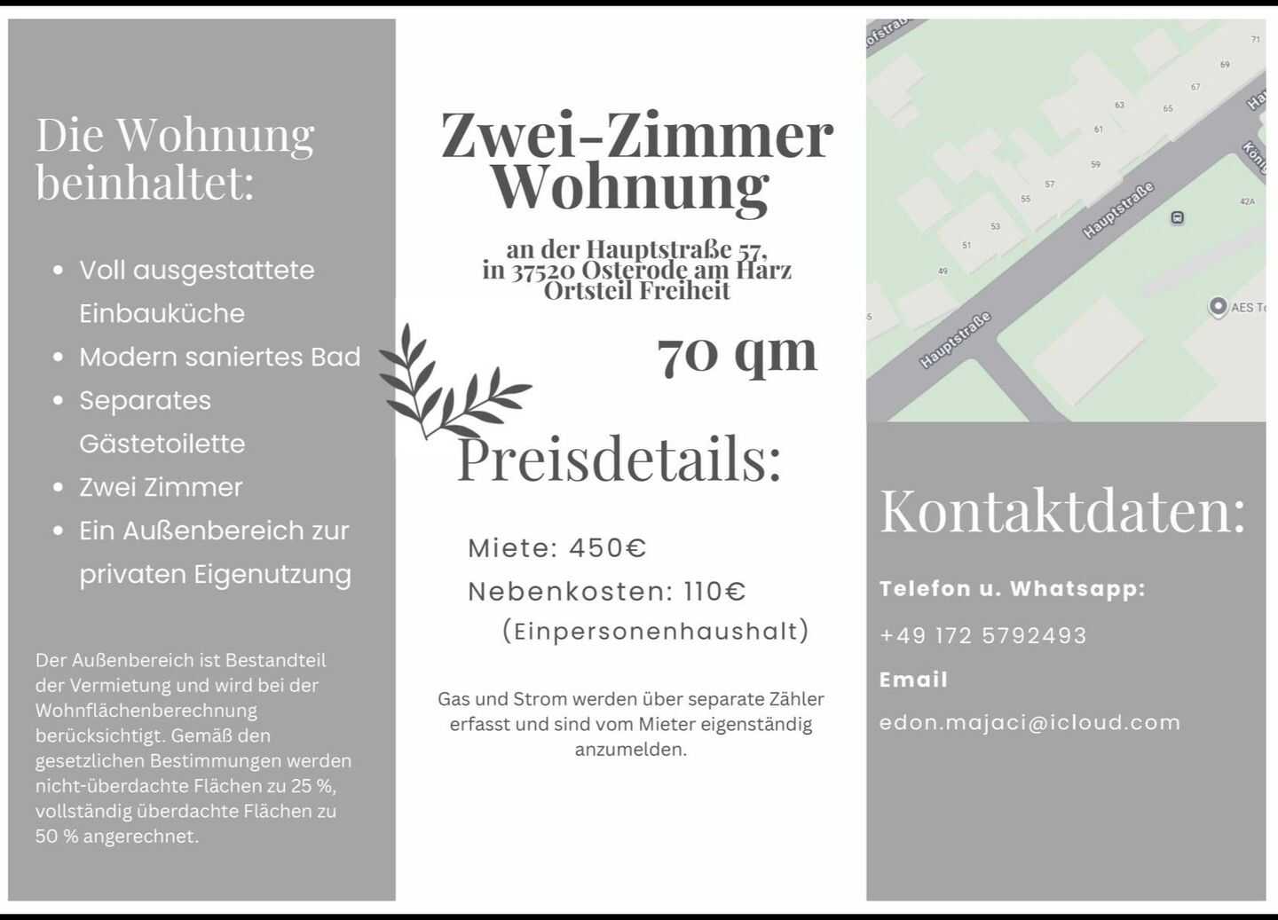 2-Zimmer-Wohnung in Osterode am Harz / Freiheit (Bezugsfrei ab 01.10.2026), 37520 Osterode am Harz