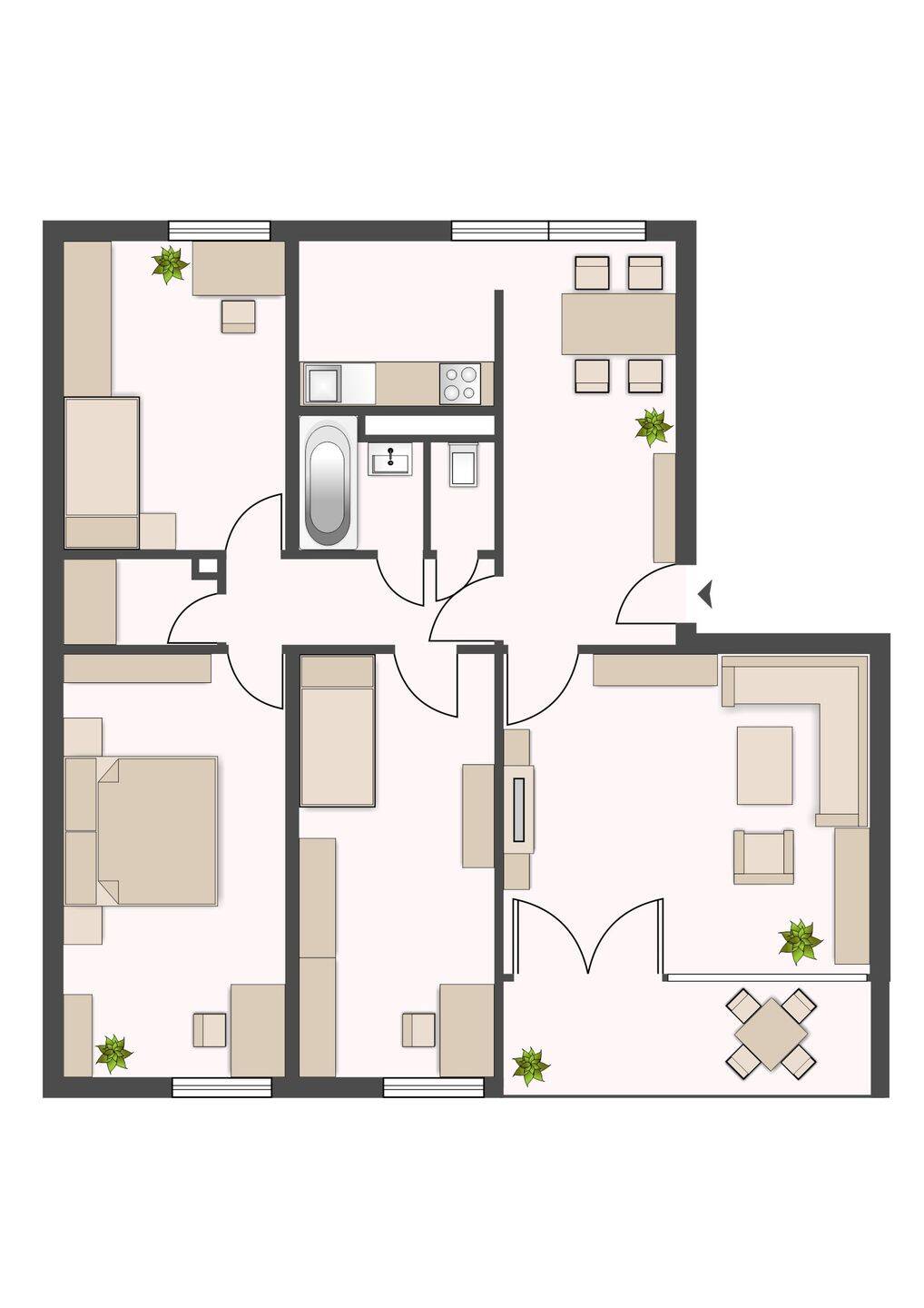 Charmante 4 Zimmer Wohnung, 68309 Mannheim (Käfertal Vogelstang)