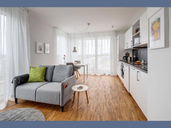 Möbliert: Möblierte 2-Zimmer Wohnung in Altperlach, 81737 München (Ramersdorf-Perlach)