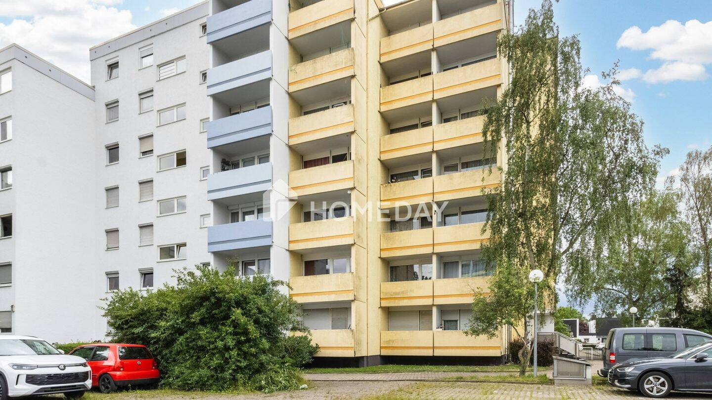 Charmante 1-Zimmer-Wohnung mit Balkon, Aufzug, Stellplatz und Keller in Frankfurt, 65934 Frankfurt am Main (Höchst Nied)