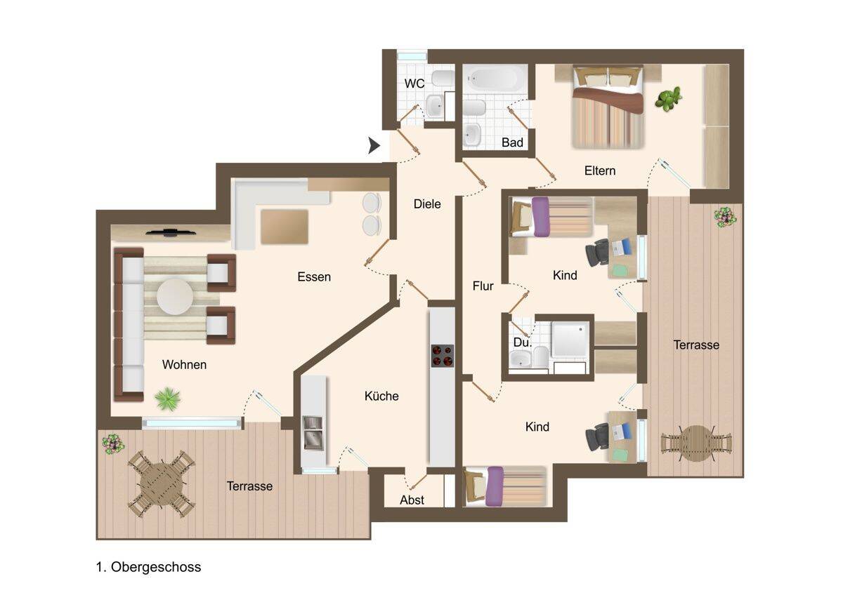 Volksbank Immobilien: Großzügige 4-Zimmer-Wohnung in zentrumsnaher Lage von Buxtehude, 21614 Buxtehude