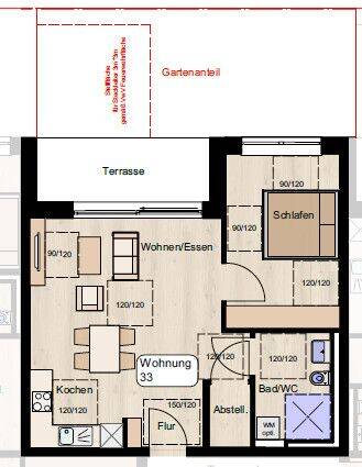 Erstbezug 2-Zimmer-Neubauwohnung mit Terrasse und eigenem Gartenanteil – 71540 Murrhardt – Bild 1 von 1