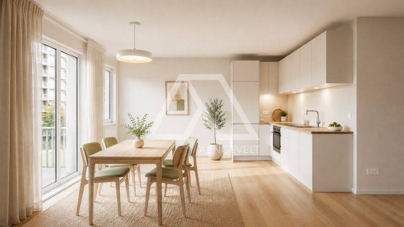 Erstbezug: barrierefreie 2-Raum-Wohnung mit EBK und Balkon