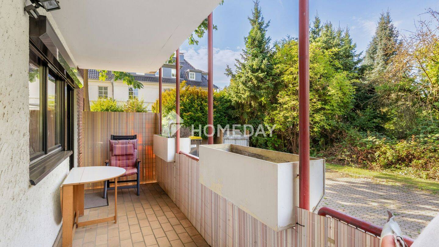 Ihr ruhiger Rückzugsort: 2-Zimmer-Wohnung mit überdachtem Grünblick-Balkon und Tiefgarage, 53225 Bonn (Beuel Geislar Schwarzrheindorf Vilich Vilich-Rheindorf)