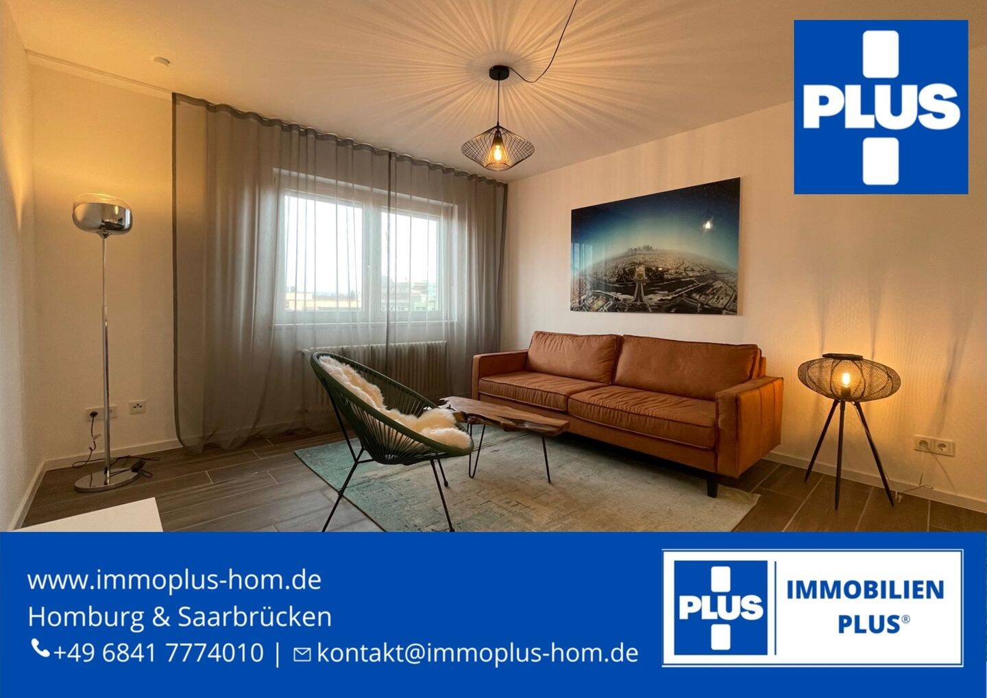 HOMBURG-CITY; VON EINEM INNENARCHITEKTEN VOLL MÖBLIERTE UND MODERNE 3 ZKB WOHNUNG, 66424 Homburg