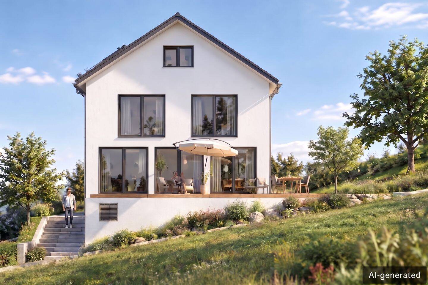 Neubau: Projektiertes Einfamilienhaus in attraktiver Aussichtslage, 71287 Weissach