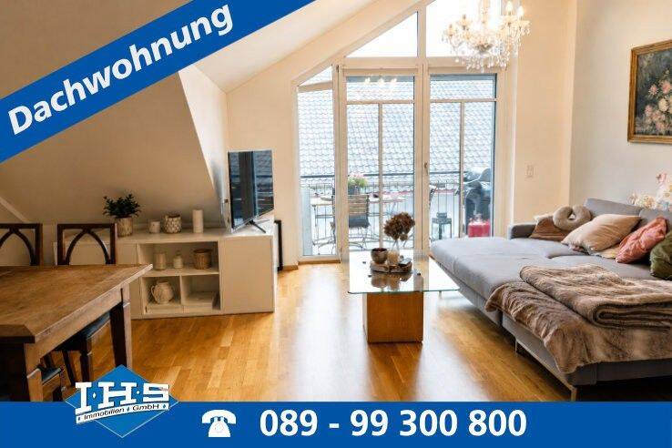 Großzügige und sonnige 3-Zimmer-Dachwohnung mit 2 Balkonen in Heimstetten