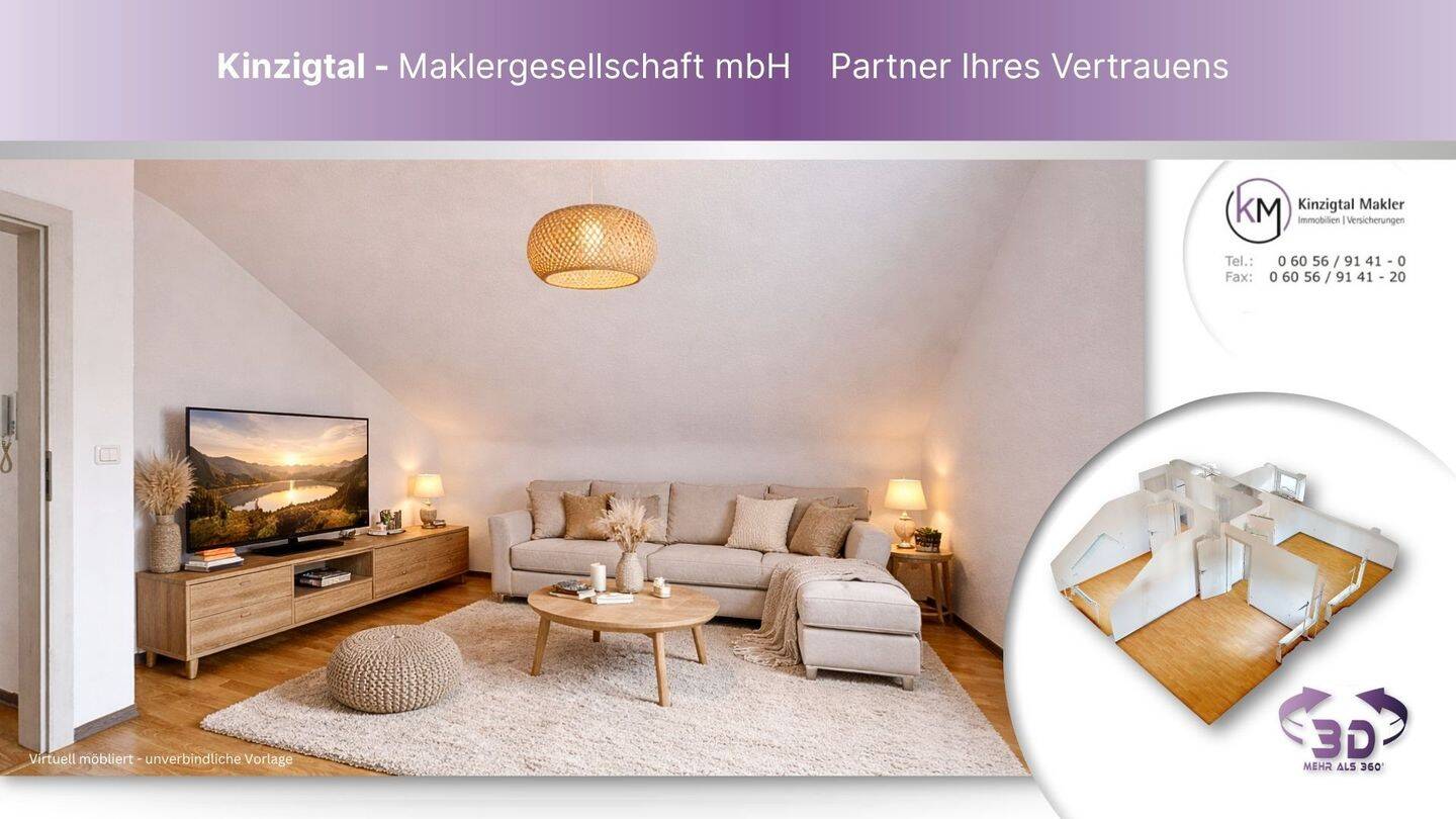 „WOHNKOMFORT IM KLEINEN“ – funktional, gepflegt und gut gelegen., 63628 Bad Soden-Salmünster