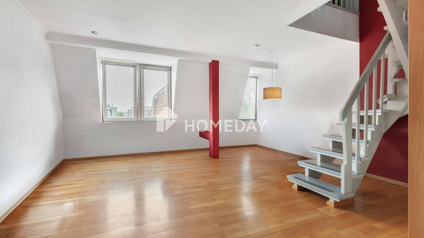 Ein Zuhause mit zwei Ebenen – viel Platz und eine Dachterrasse über den Dächern, 90478 Nürnberg (Dutzendteich Gleißhammer Glockenhof Sankt Peter Zerzabelshof)