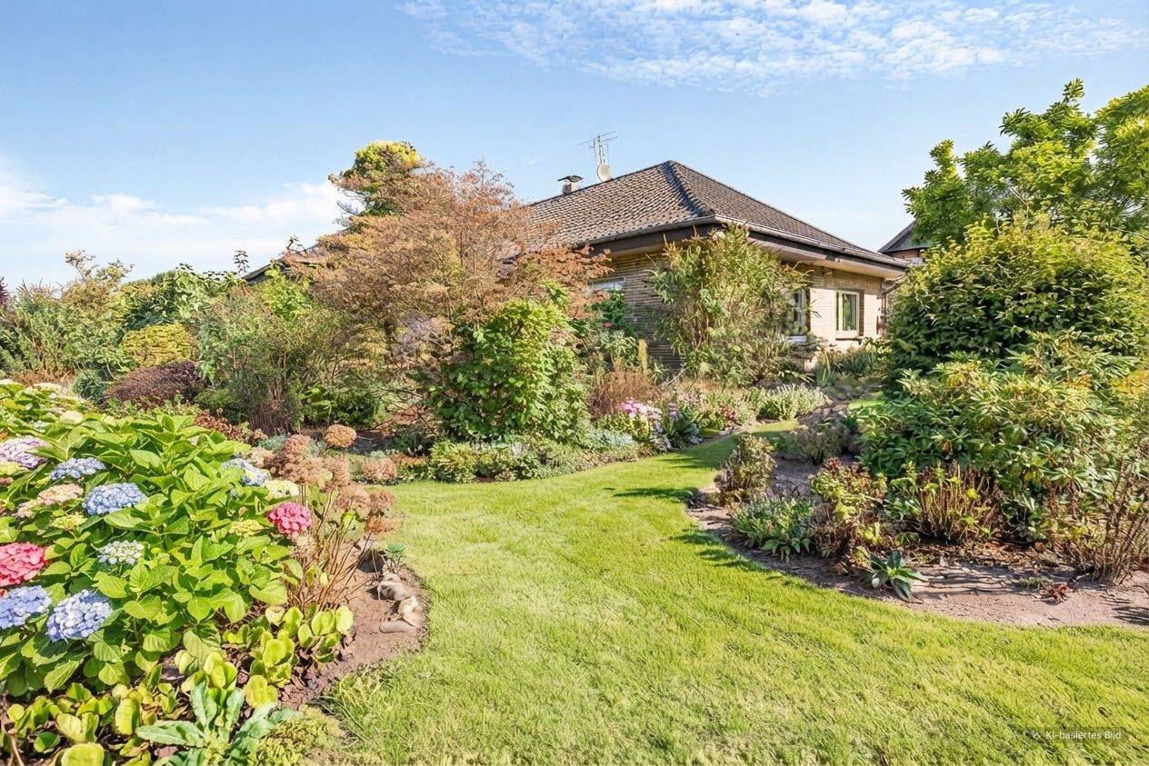 Wohnen auf einer Ebene: Gepflegter Bungalow mit großem Garten, 49596 Gehrde