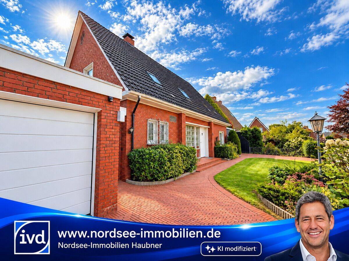 Wohnen im Dichterviertel – Einfamilienhaus mit großem Traumgrundstück, 26506 Norden