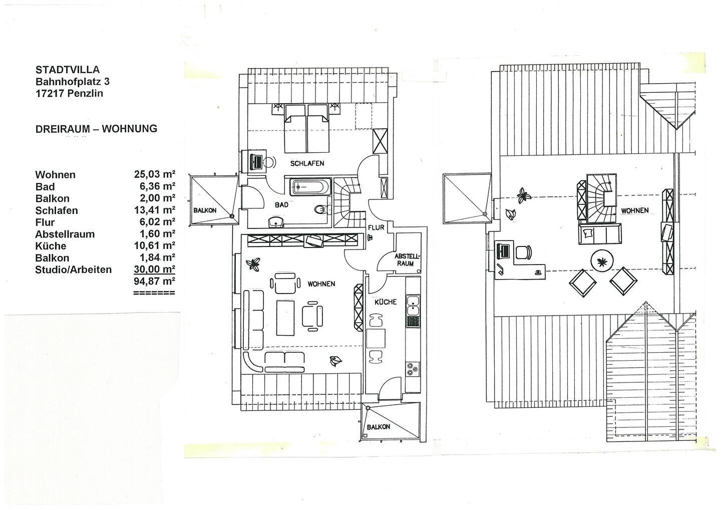 3 Raum Maisonette Wohnung 17217 Penzlin, 17217 Penzlin