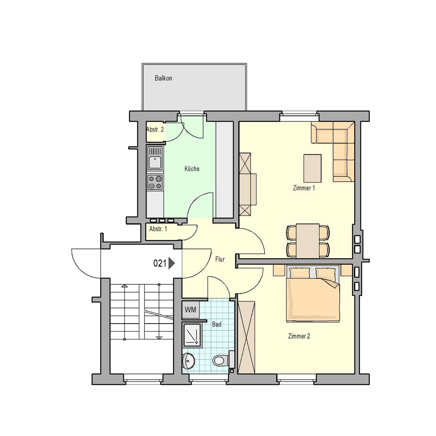 Renovierte 2 ZKB Wohnung in Trier Euren!, 54294 Trier