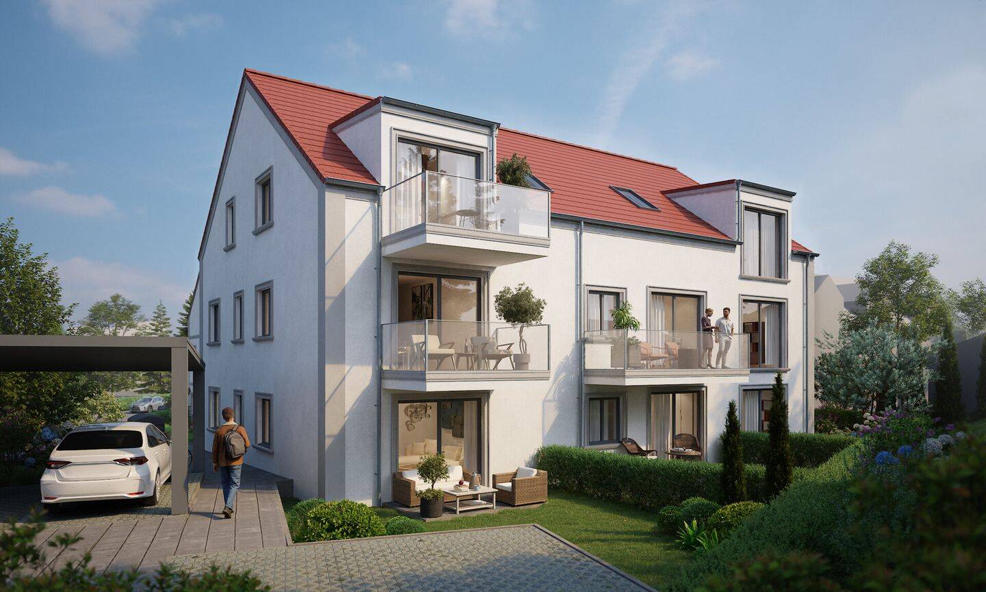 Wohnen im Hopfenland – KFW 40 QNG Neubau – Etagenwohnung in Wolnzach, 85283 Wolnzach