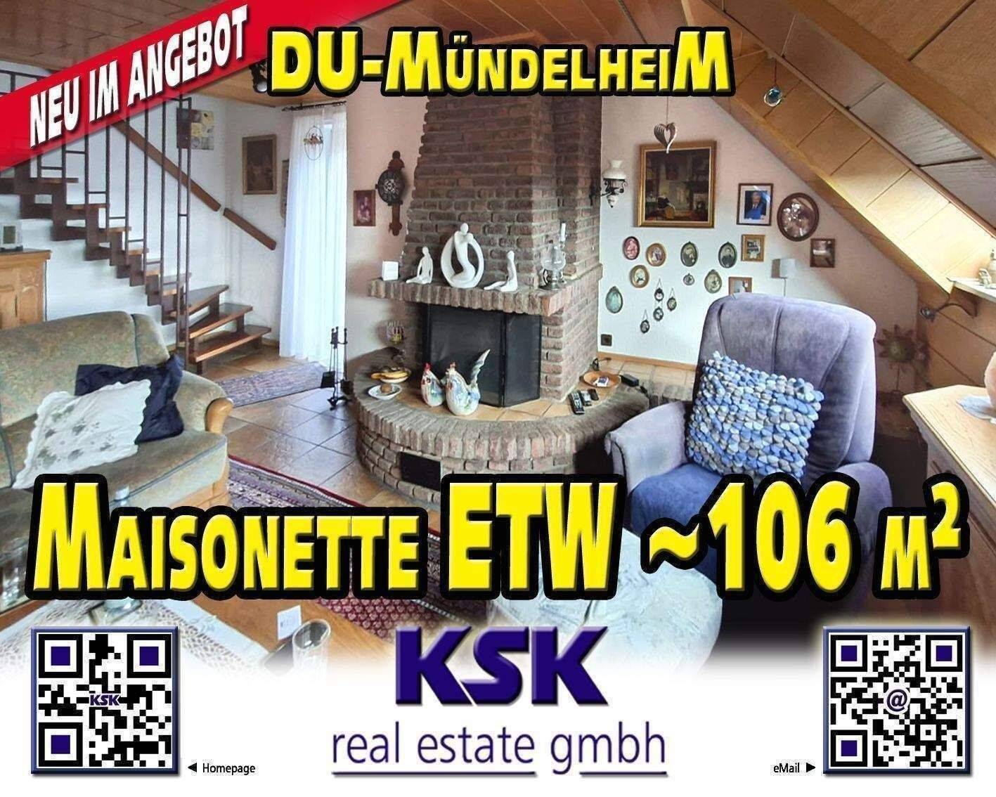 Maisonetten Eigentumswohnung in DU-Mündelheim, 47259 Duisburg (Huckingen Hüttenheim Mündelheim Ungelsheim Wanheim-Angerhausen)