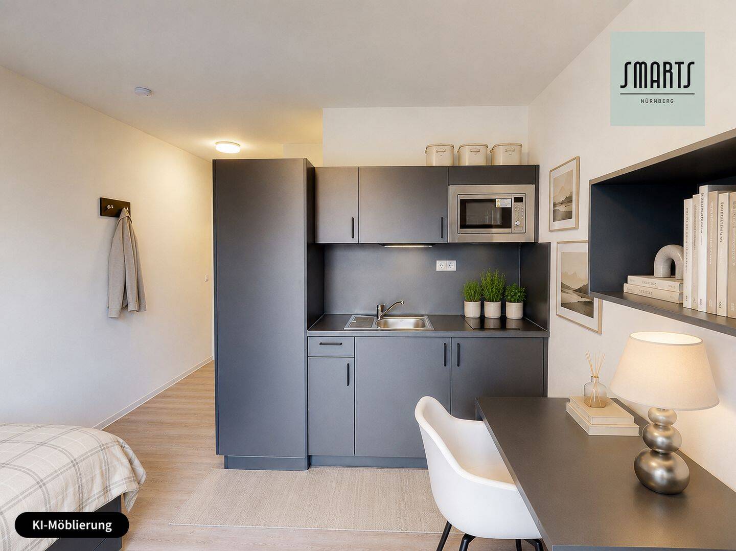 Modernes 1-Zimmer-Apartment, 90478 Nürnberg (Dutzendteich Gleißhammer Glockenhof Sankt Peter Zerzabelshof)