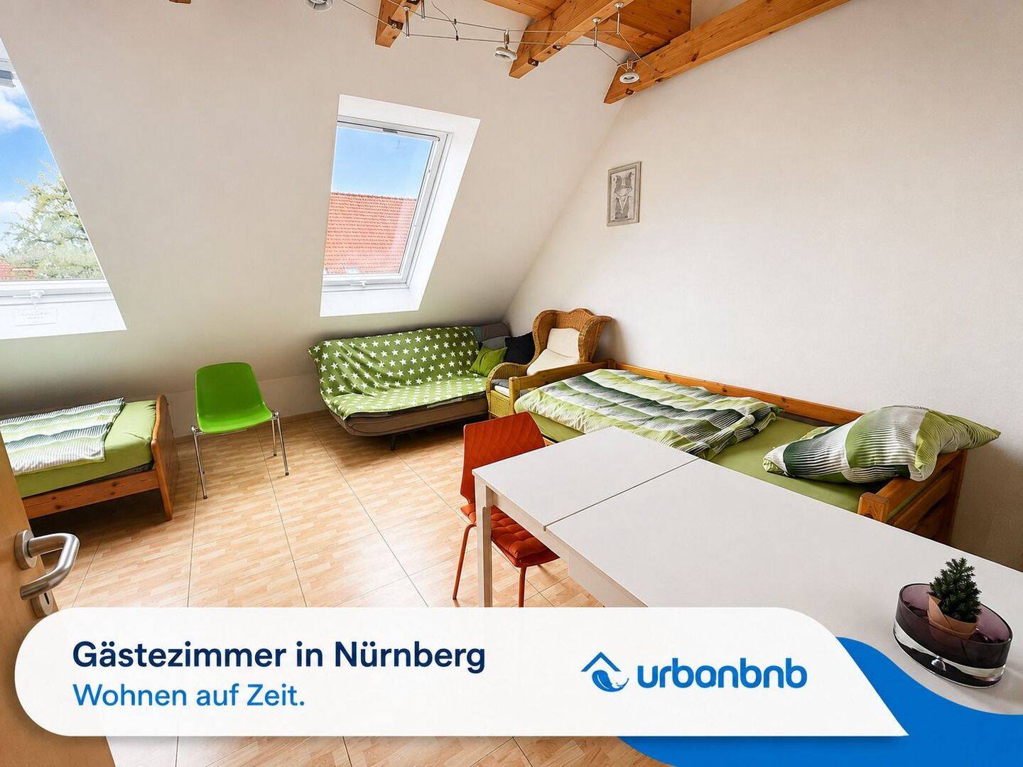 Wohnen auf Zeit Nürnberg – möbliertes Maisonette-Zimmer, 90471 Nürnberg (Dutzendteich Langwasser Neuselsbrunn Stadion Zollhaus)