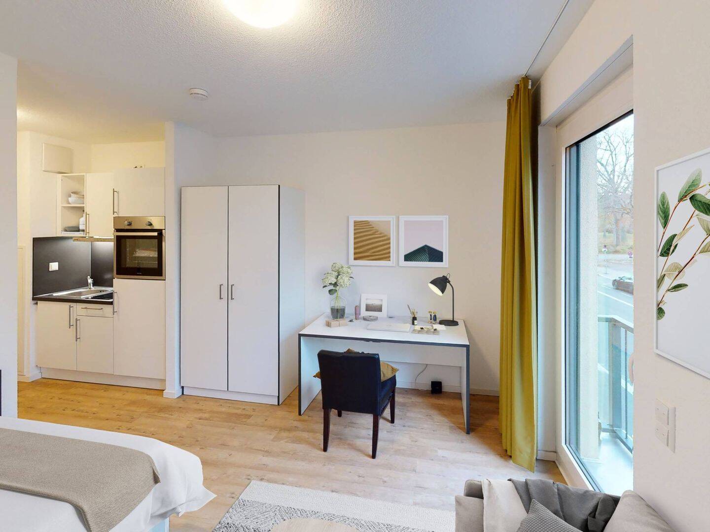 ** Modernes, vollmöbliertes 1-Zimmer-Apartment mit EINBAUKÜCHE und gemeinschaftlicher DACHTERRASSE **, 4317 Leipzig (Neustadt-Neuschönefeld Reudnitz-Thonberg Zentrum-Ost)