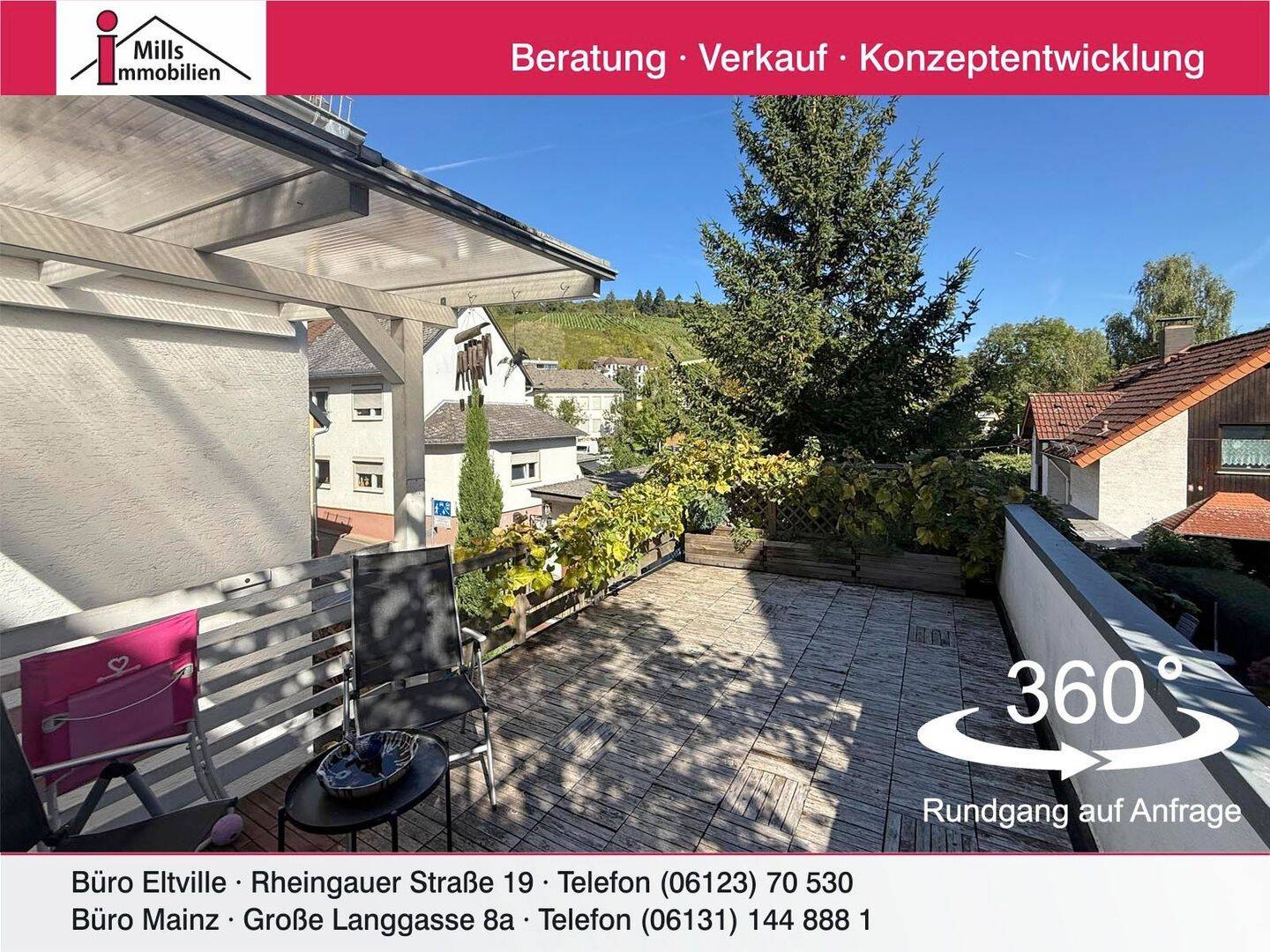 Ideale alternative zu einer Eigentumswohnung: Attraktives Einfamilienhaus teilweise mit Blick, 65344 Eltville am Rhein