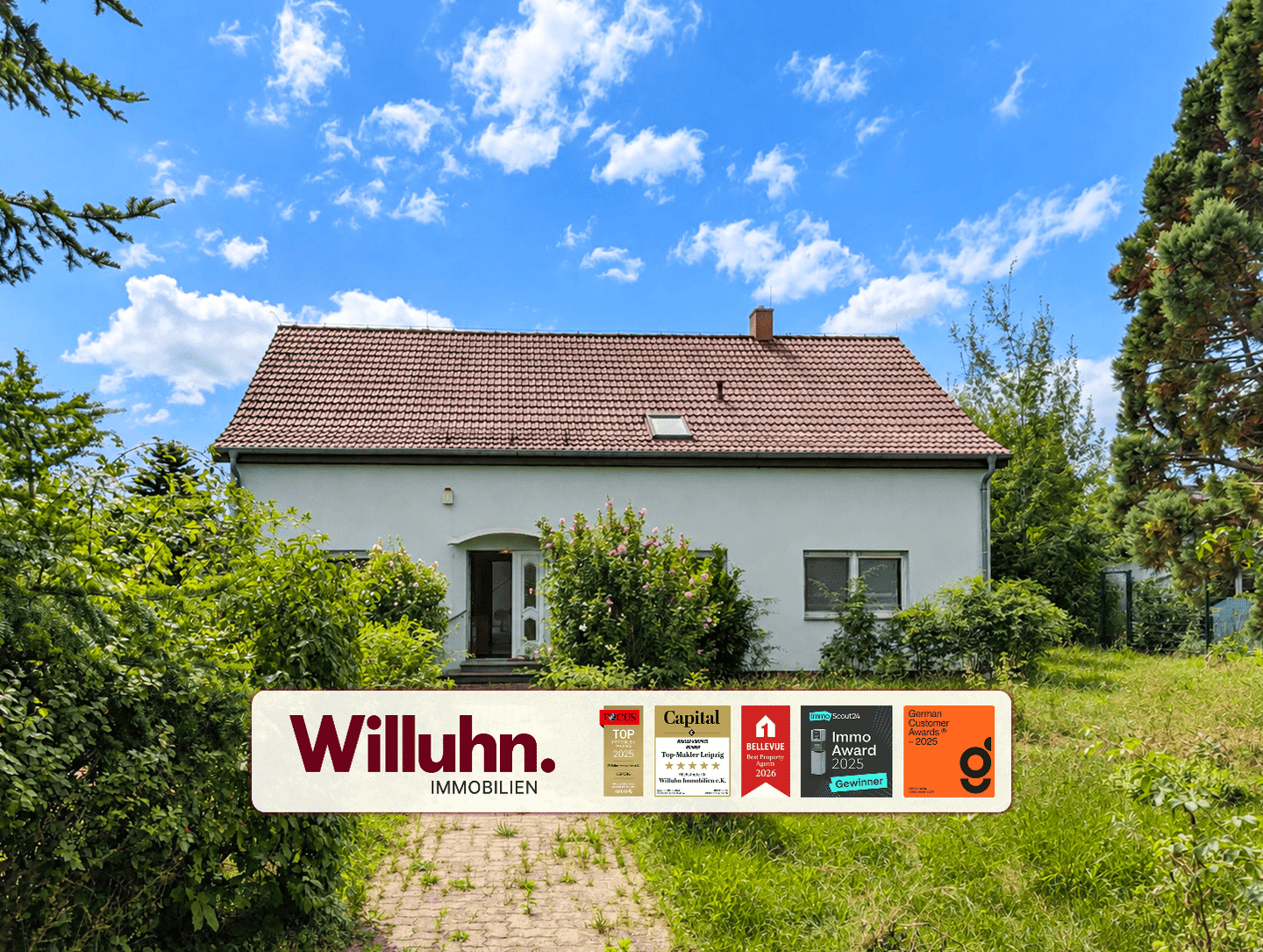 1-2-Familienhaus – Terrasse, Wintergarten, Doppelgarage, Brunnen – großes Grundstück – sehr ruhig!, 4509 Delitzsch
