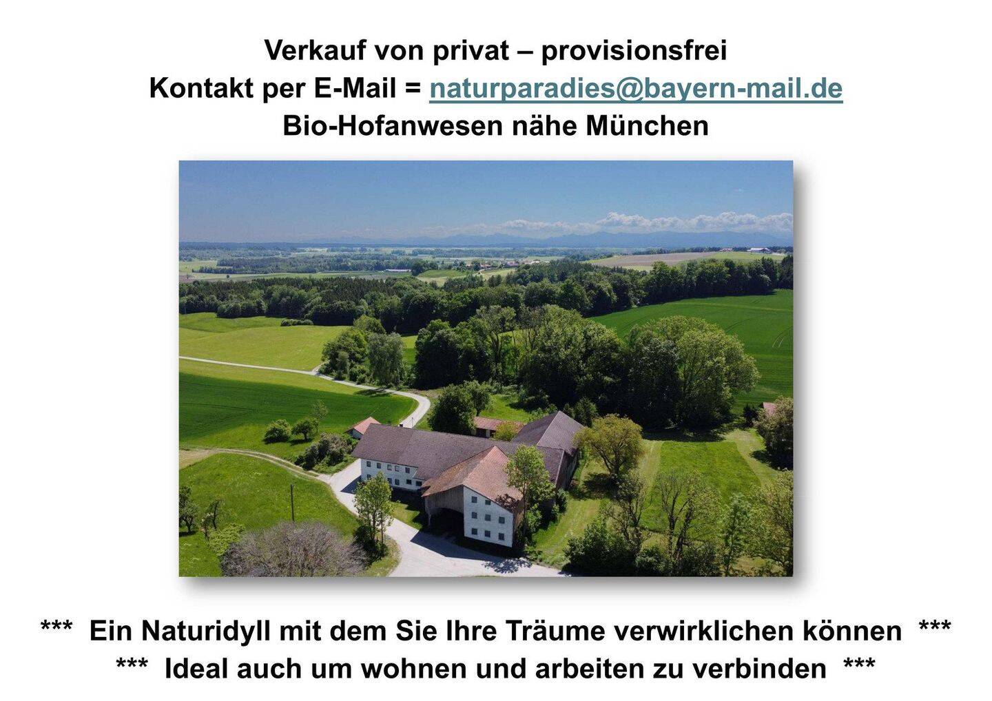 Idyllisches Hofanwesen / Naturparadies – bei München, 85560 Ebersberg