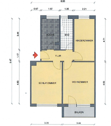 Helle 3 Zimmer Dachgeschosswohnung mit Balkon / Magdeburg, 39112 Magdeburg (Leipziger Str. Sudenburg)