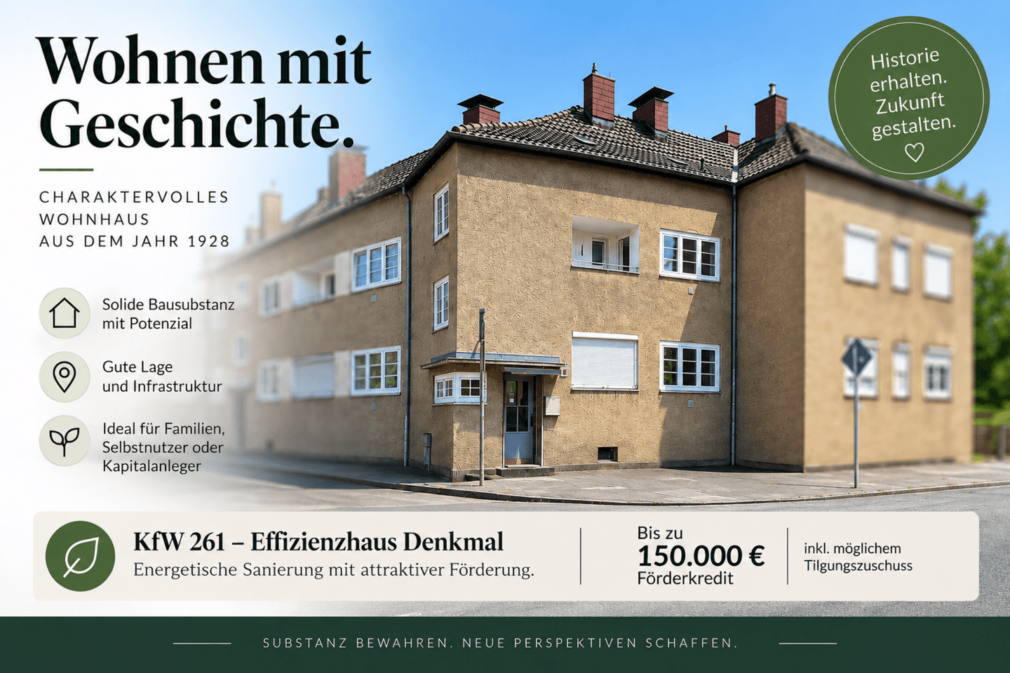 Köln-Porz – Einfamilienhaus mit Denkmalschutz – viel Potenzial für eigene Ideen., 51149 Köln (Porz Eil Ensen Gremberghoven Westhoven)