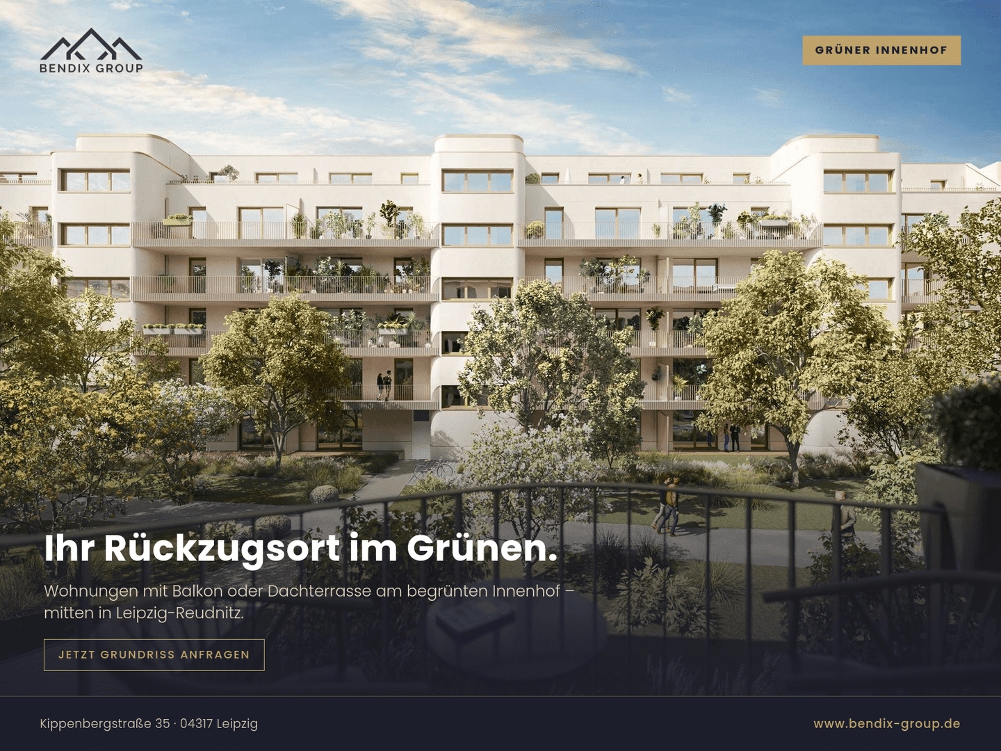 Großzügige 4-Zimmer-Wohnung mit Terrasse in den grünen Innenhof I Zentrumsnah & modern wohnen!, 4317 Leipzig (Neustadt-Neuschönefeld Reudnitz-Thonberg Zentrum-Ost)