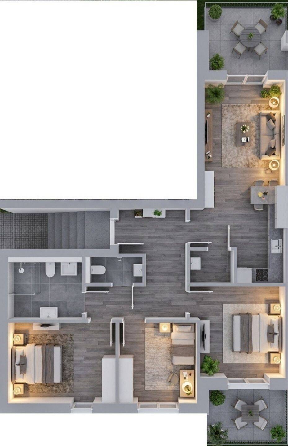 Stilvolle 4-Zimmer-Neubauwohung inklusive zweier Balkone im 2. OG, 49809 Lingen (Ems)