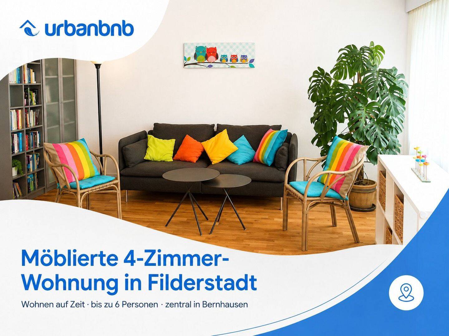 möblierte 4-Zimmerwohnung für Wohnen auf Zeit ab 1 Monat, 70794 Filderstadt