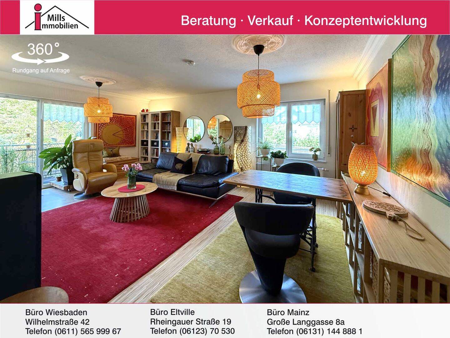 Attraktive und großzügige Eigentumswohnung mit 2 Balkonen in guter Wohnlage, 55545 Bad Kreuznach