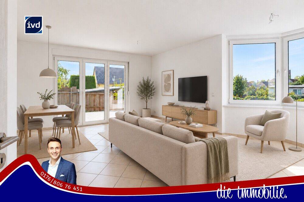 *** Für Eigennutzer: Helle 3-Zimmer-Wohnung mit großzügiger Terrasse, Fußbodenheizung, Einbauküche und Stellplatz ***, 39114 Magdeburg