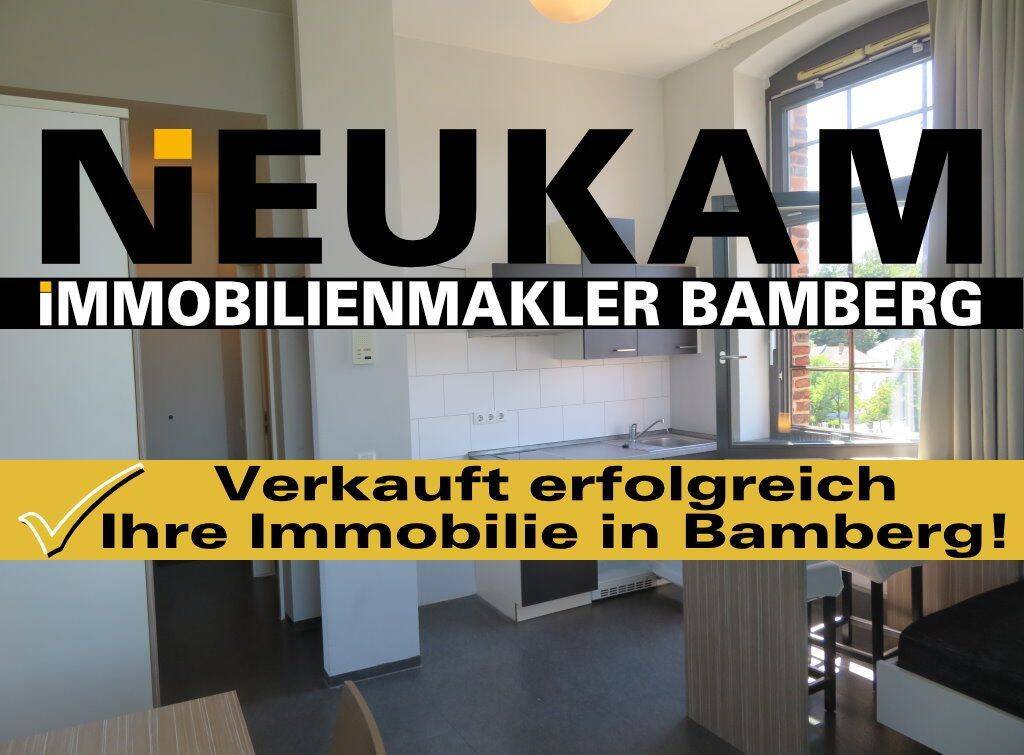BAMBERG-INSELGEBIET:MÖBLIERTE 1-ZIMMER-WOHNUNG(=SOFORT FREI-OBERSTE ETAGE+AUFZUG)FÜR 116.000,-EURO, 96047 Bamberg (Bamberg Gaustadt)