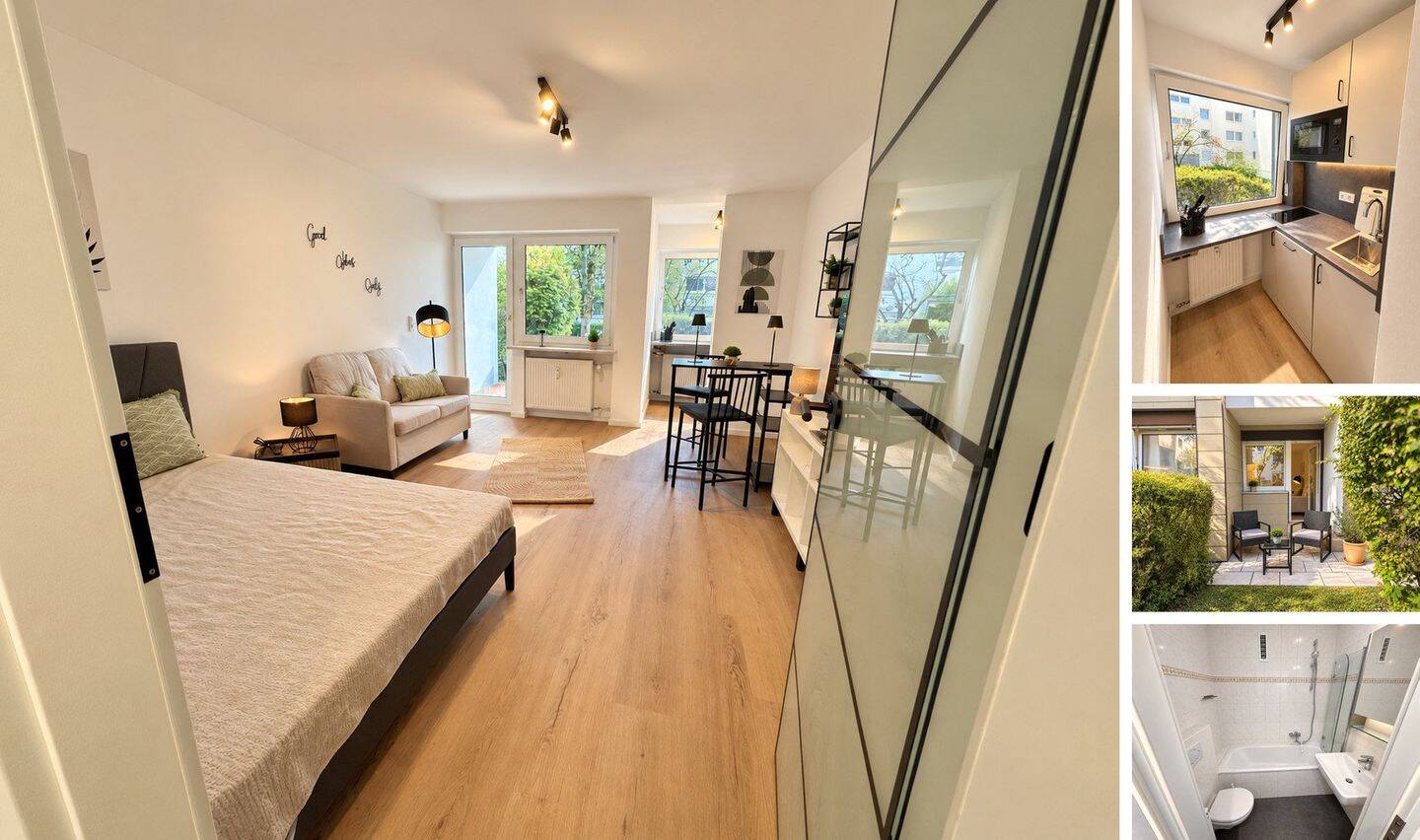 Saniert & all. incl.: Möbliertes Apartment mit exzellenter ÖPNV-Anbindung, 81379 München (Sendling Sendling-Westpark Thalk. Obersendl.-Forsten-Fürstenr.-Solln)