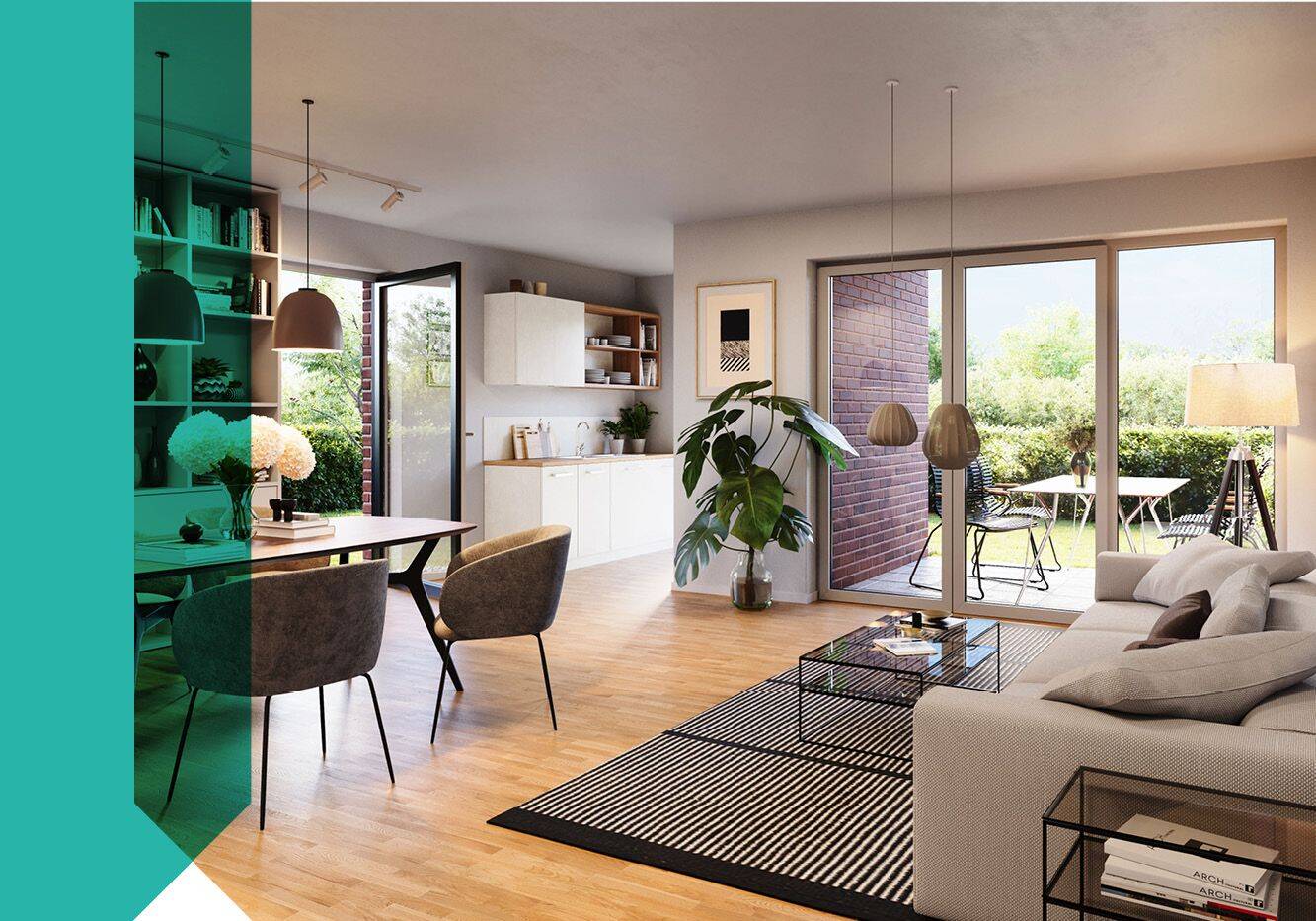 Stilvoll mit Privatgarten: 3 Zimmer (#53), 47877 Willich