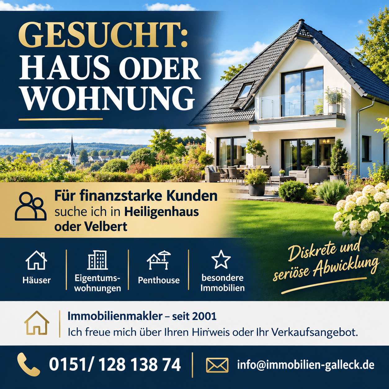 Haus oder hochwertige Wohnung in Heiligenhaus gesucht, 42579 Heiligenhaus