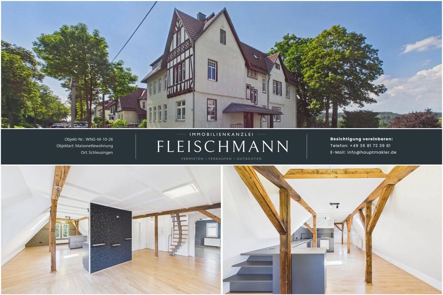 IHR NEUES ZUHAUSE AUF ZWEI EBENEN 3-Zimmer-Maisonettewohnung mit Garten und Stellplatz, 98553 Schleusingen