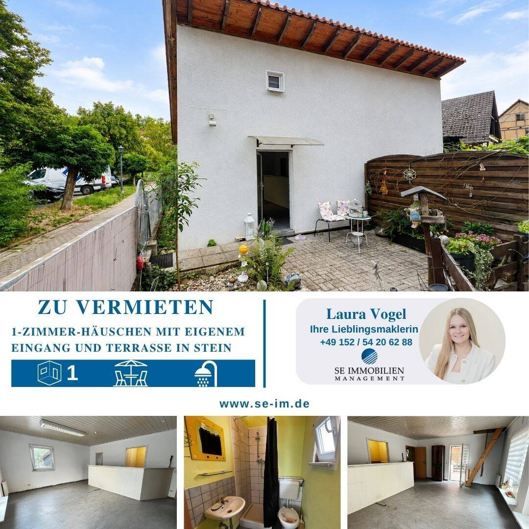 Charmantes 1-Zimmer-Häuschen mit eigenem Eingang und Terrasse, 75203 Königsbach-Stein