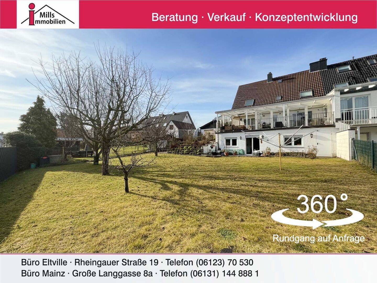 Großzügige Doppelhaushälfte mit tollem Grundstück in 1-A Lage und zusätzlicher ELW, 55130 Mainz (Laubenheim Weisenau)