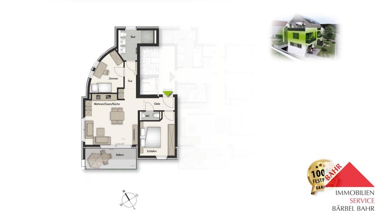3-Zimmer-Wohnung im Obergeschoss für kleine Familien!, 71116 Gärtringen
