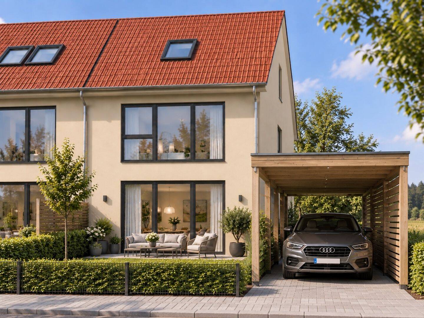 SITULI: Modernes Reiheneckhaus – Neubau zum Festpreis, 85256 Vierkirchen