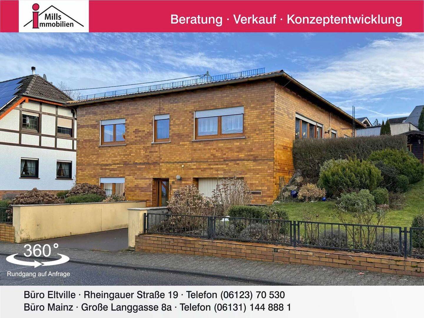 Hausen v. d. H. nur ca. 7 km von Kiedrich entfernt: Freist. Einfamilienhaus mit Terrasse und Garten, 65399 Kiedrich