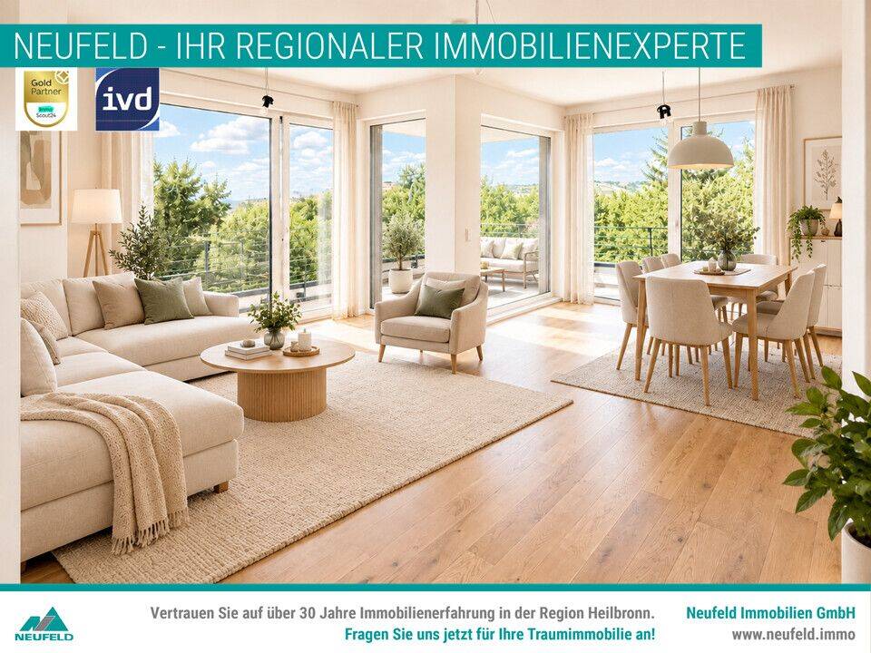 Traumhafte 3-Zimmer Penthouse Wohnung in idyllischer Lage wartet auf Sie!, 74229 Oedheim