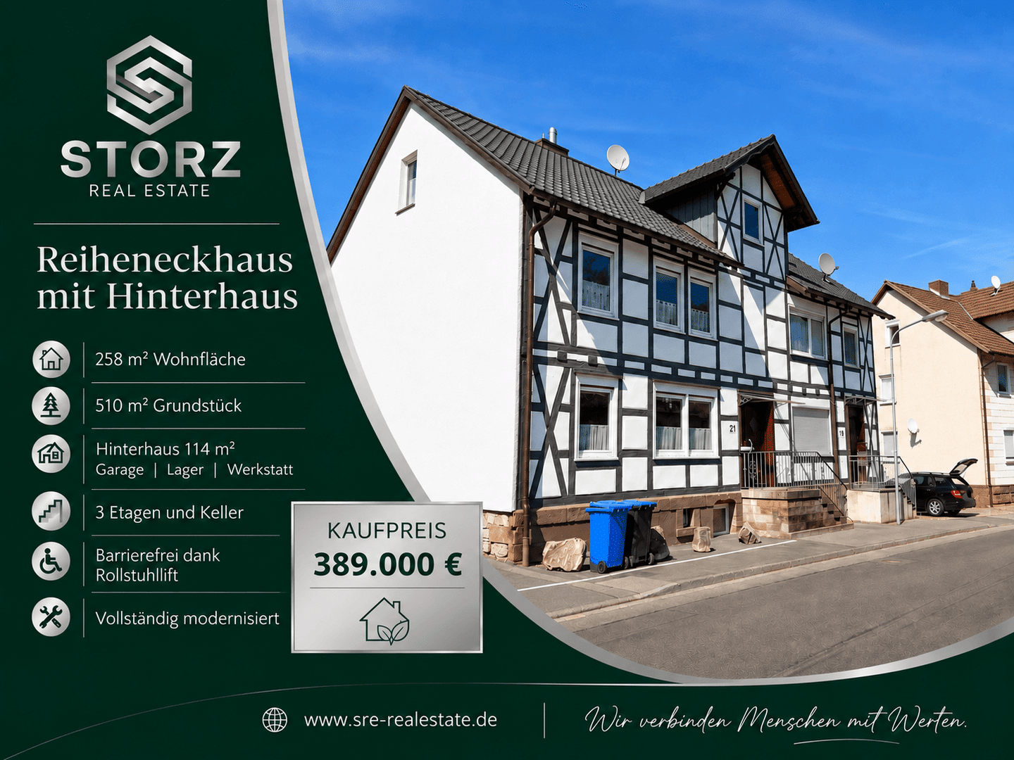 Großzügiges Eckhaus mit Hinterhaus, 34302 Guxhagen