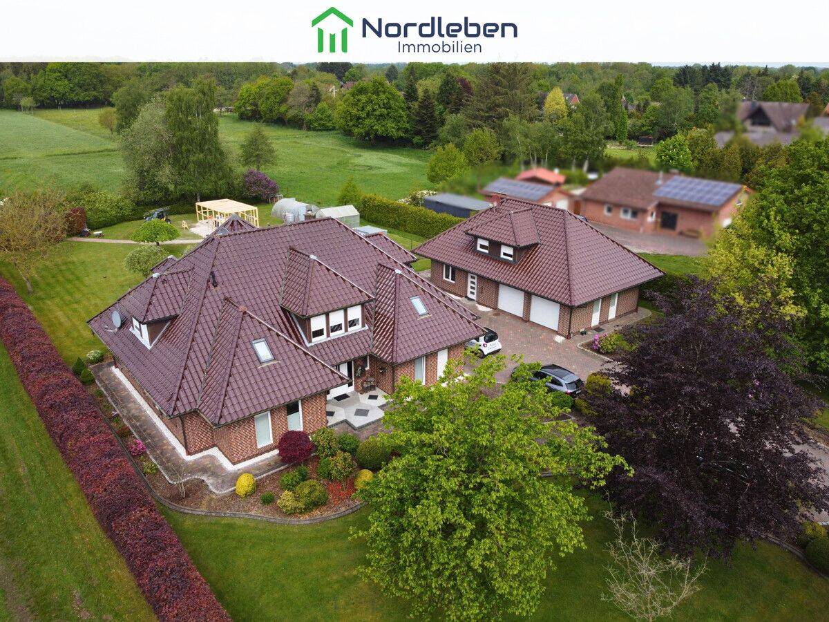 Der perfekte Mehrgenerationen-Traum: Exklusive Landvilla + Einfamilienhaus in Idylle-Bestlage!, 26842 Ostrhauderfehn